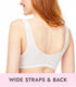 Carole Martin Full-Freedom Comfort Front Closure Bra for Women, Wireless 42 White - Evallys.com # #