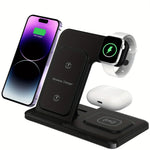15W Fast Charging Three-in-one Wireless Charger - Evallys.com