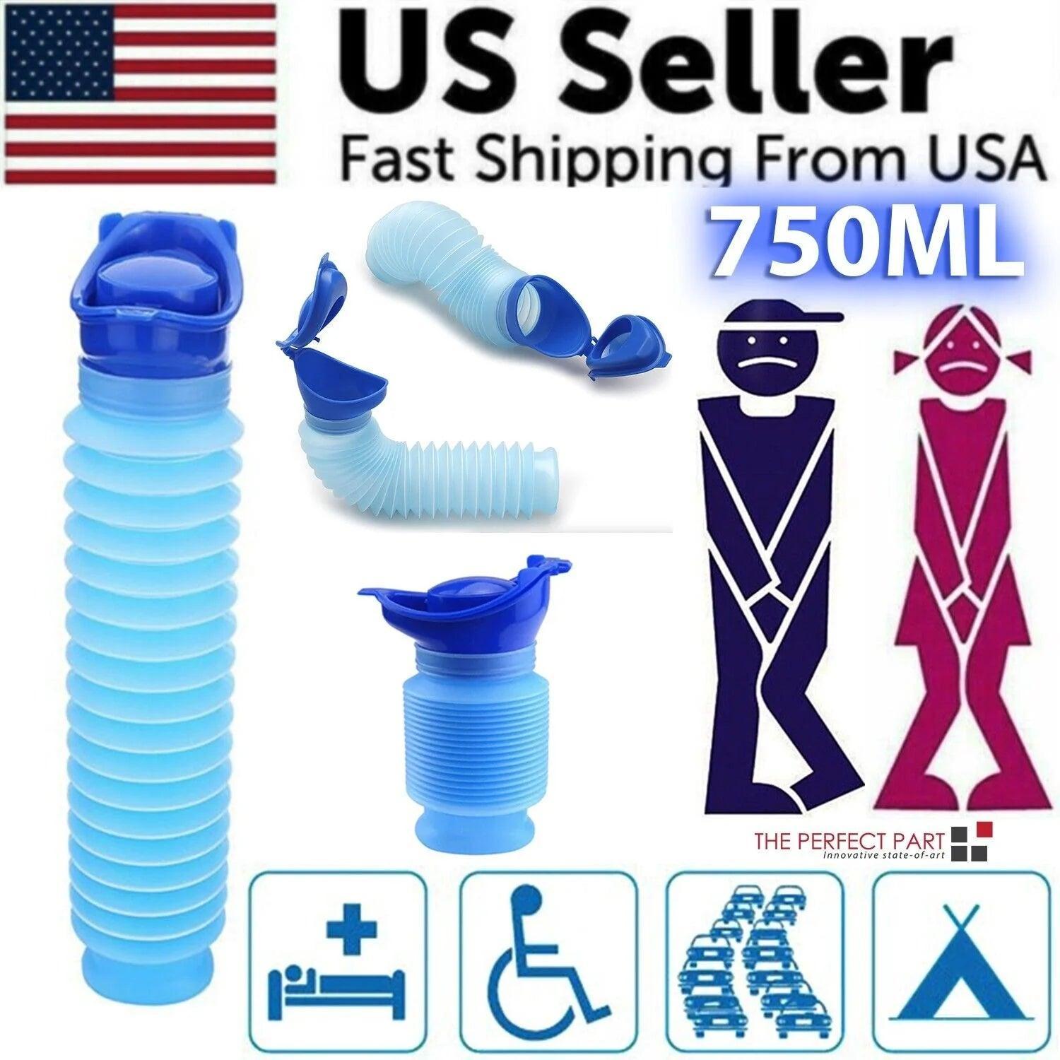 Male Female Portable Urinal Travel Camping Car Toilet Pee Bottle Emergency Kit - Evallys.com # #