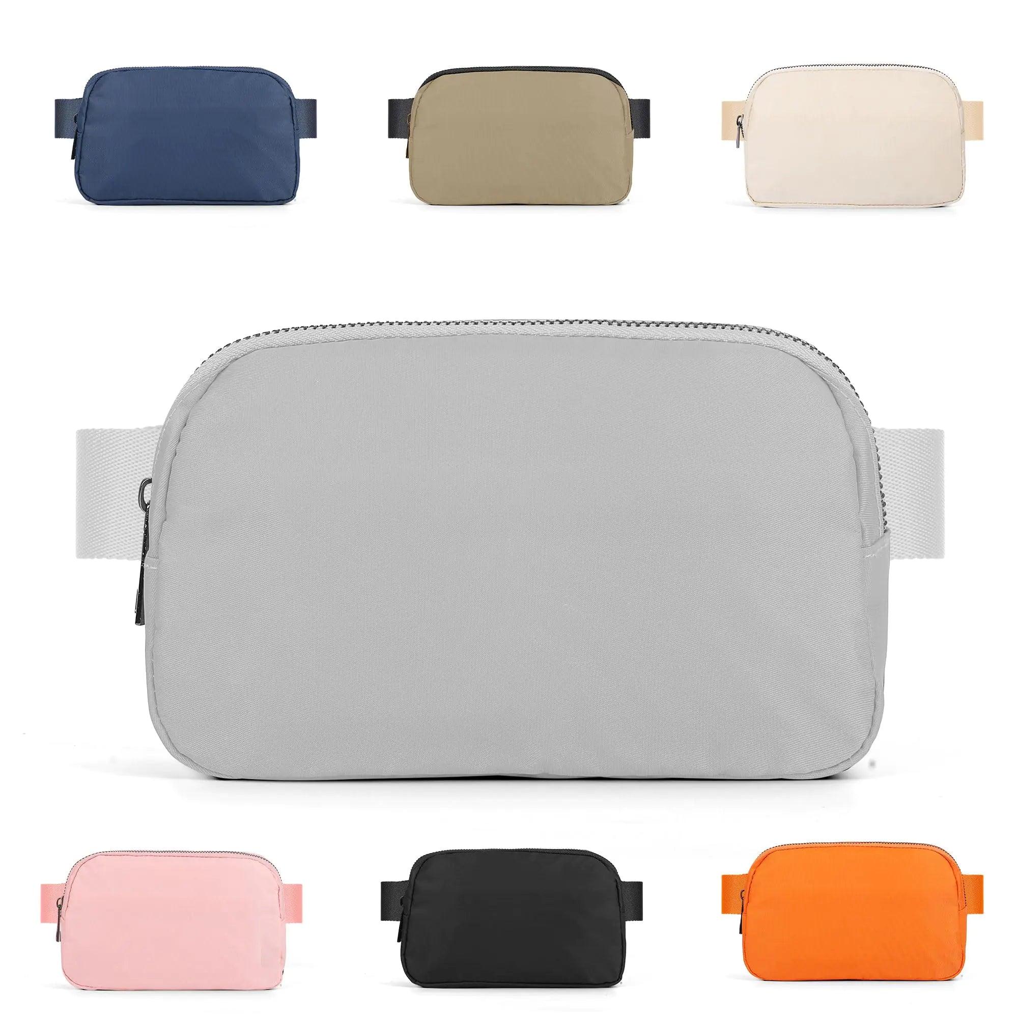 ZPN Mini Fanny Pack Gray Belt Bag for Women and Men, Fashionable Waterproof Waist Pack with Adjustable Strap for Traveling, Hiking, Jogging, Cycling - Evallys.com # #