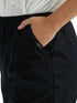 Chic Classic Collection Womens Cotton Pull-On Pant With Elastic Waist 16 Black Twill - Evallys.com # #