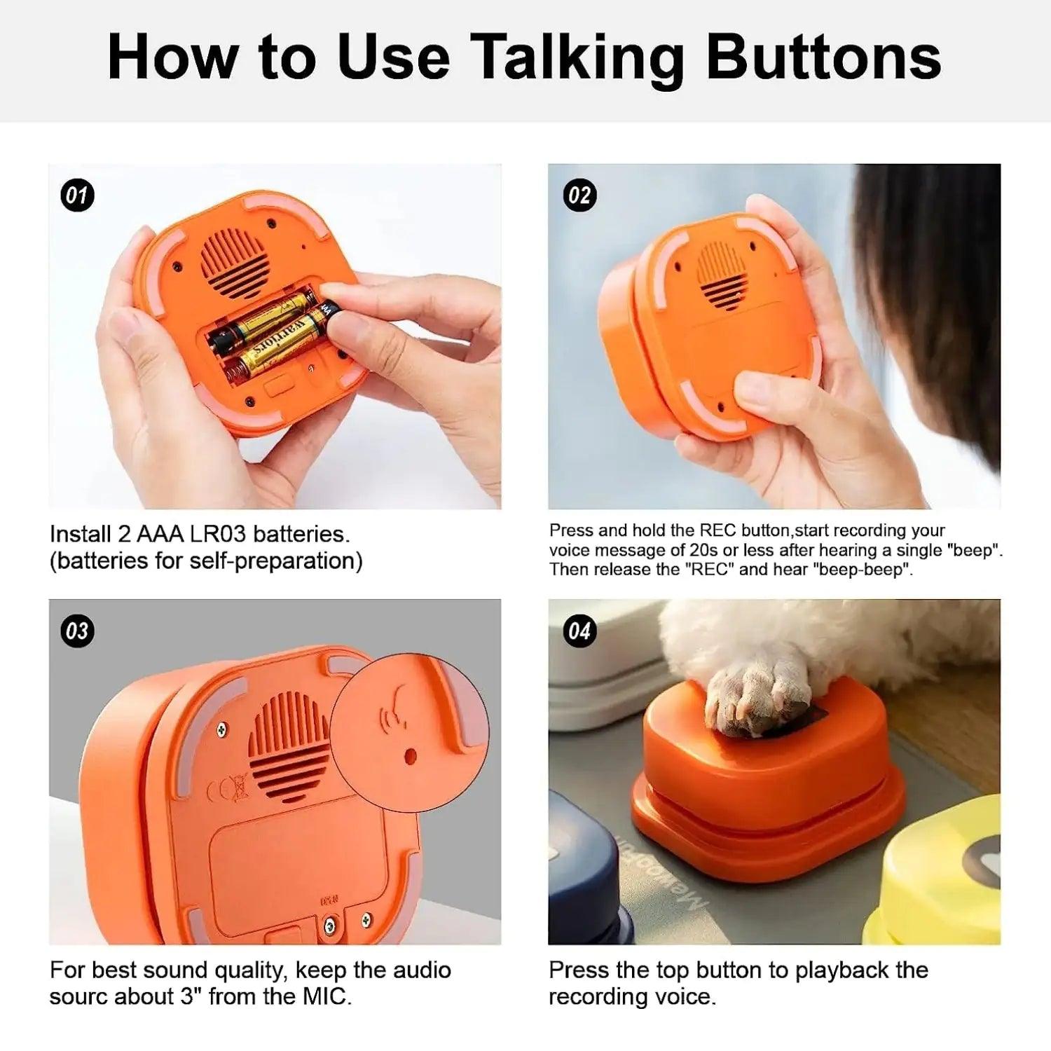 Training Buzzer Recordable Talking Button - Evallys.com # #