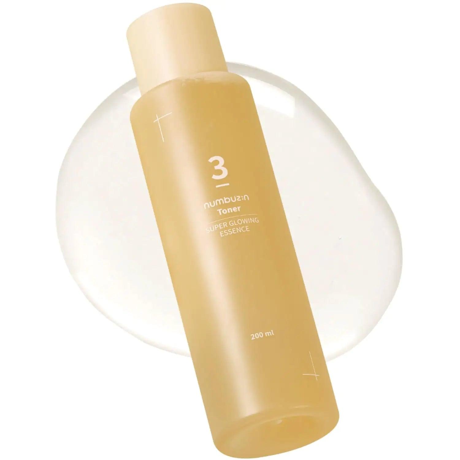 numbuzin No.3 Super Glowing Essence Toner | Fermented Ingredients, Niacinamide, Galactomyces, glowy Skin Radiance, Korean Skin Care for Face | 6.76 Fl Oz 6.76 Fl Oz (Pack of 1) - Evallys.com # #