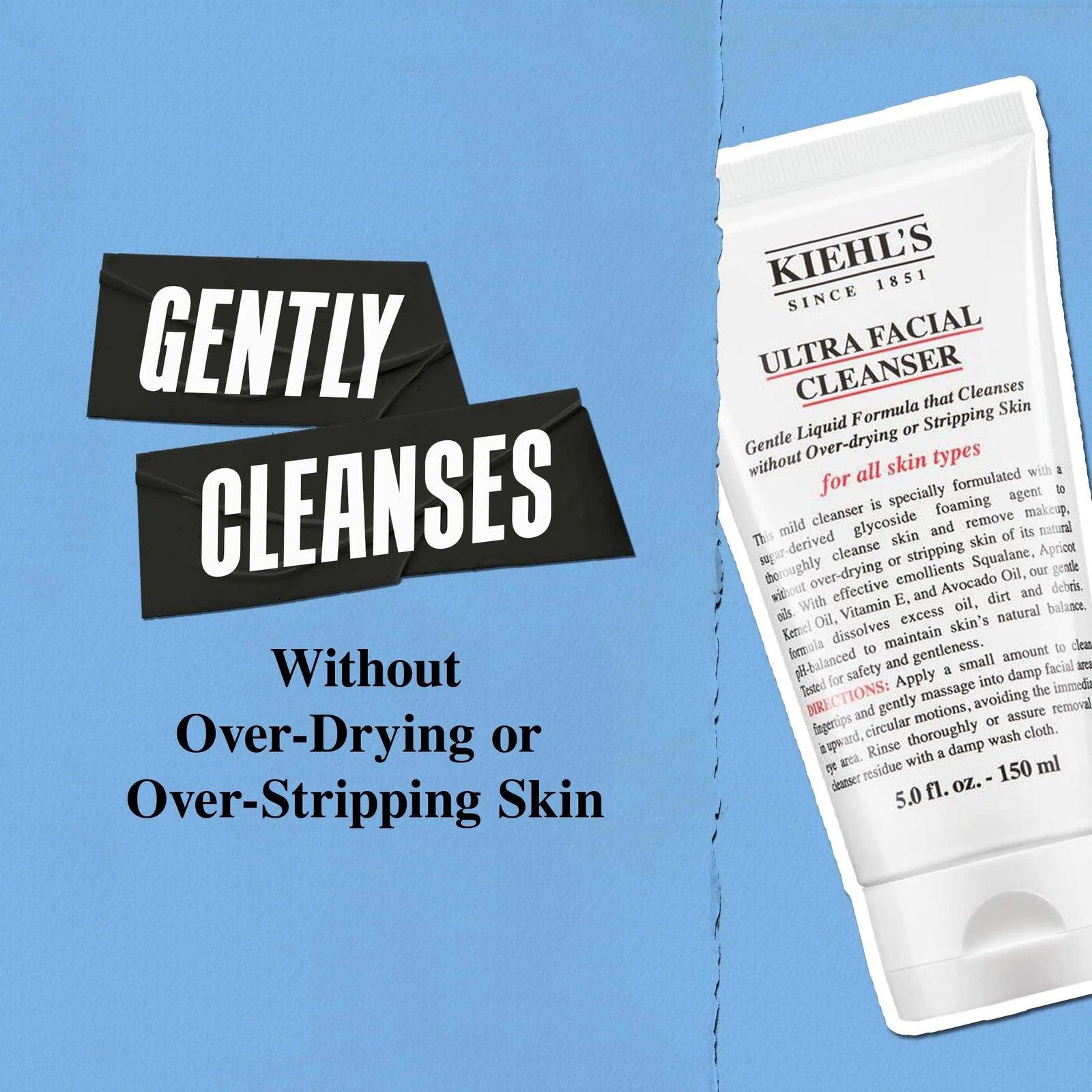 Kiehl's Ultra Facial Cleanser, Lightweight Foamy Facial Cleanser, Enriched Formula that Replenishes Skin Barrier, Gently Exfoliates and Moisturizes, Suitable for All Skin Types, Paraben Free 2.5 Fl Oz / 75 ml - Evallys.com # #