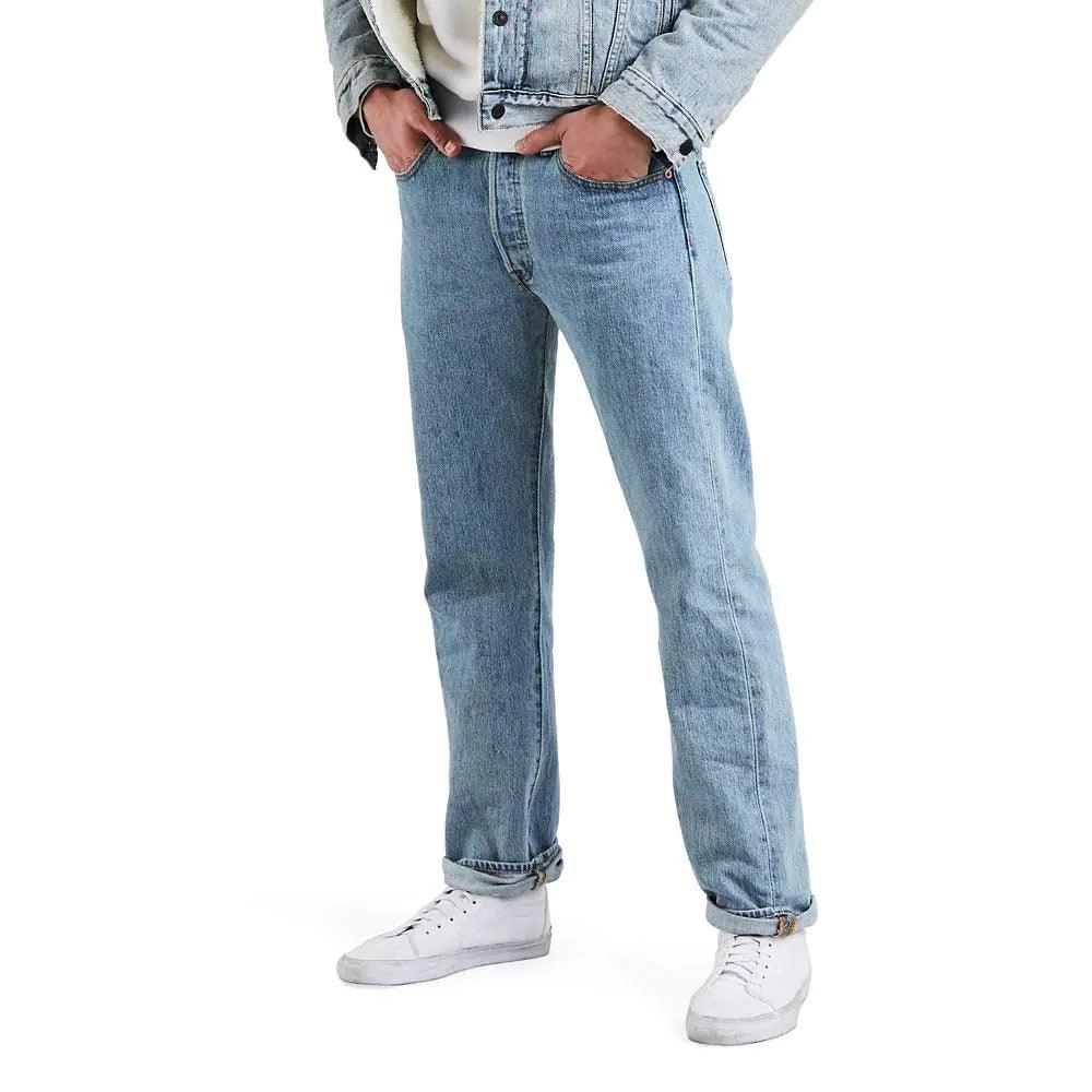 Levi's Men's 501 Original Fit Jeans (Also Available in Big & Tall) Standard 38W x 36L Light Stonewash - Evallys.com # #