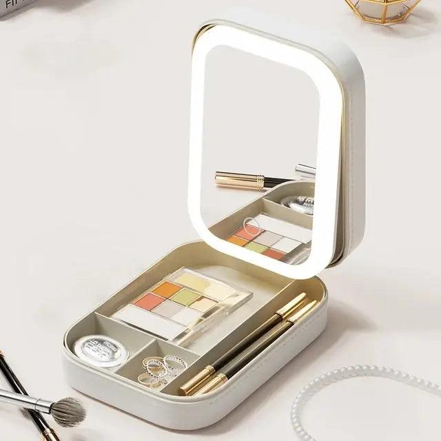 LED Mirror Makeup Storage Box - Evallys.com # #