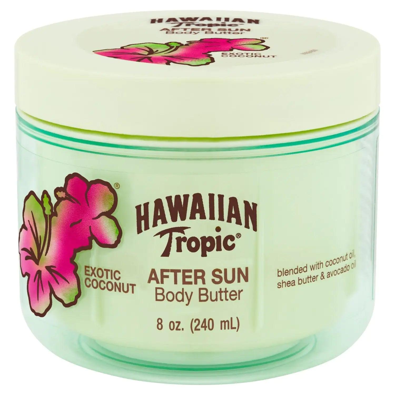 Hawaiian Tropic After Sun Body Butter with Coconut Oil, 8oz & Banana Boat Sport Ultra SPF 50 Lip Sunscreen Twin Pack | After Sun Lotion & Lip Balm Bundle 8 Fl Oz (Pack of 1) After Sun+ Lip Balm, SPF 50 - Evallys.com # #