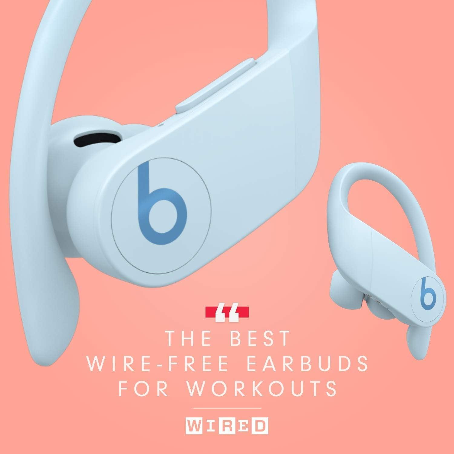 Powerbeats Pro Wireless Earbuds - Apple H1 Headphone Chip, Class 1 Bluetooth Headphones, 9 Hours of Listening Time, Sweat Resistant, Built-In Microphone - Glacier Blue - Evallys.com # #