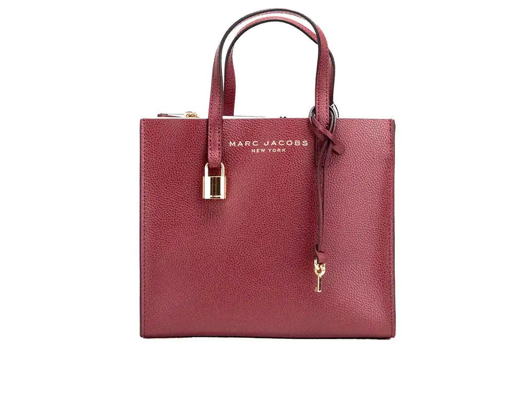 Marc Jacobs Mini Grind Pomegranate Pebbled Leather Crossbody Tote - Evallys.com # #