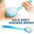 Back Body Shower BrushLong Handle Exfoliating Skin Spa Bath Soft Scrubber Clean - Evallys.com # #