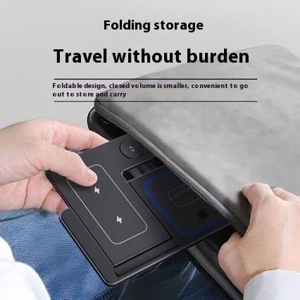 15W 3 In 1 LED Fast Wireless Charger Stand Foldable Charging Station For Smart Phone 15 14 13 12 11 IWatch 9 8 7 6 5 Airpods Pro - Evallys.com