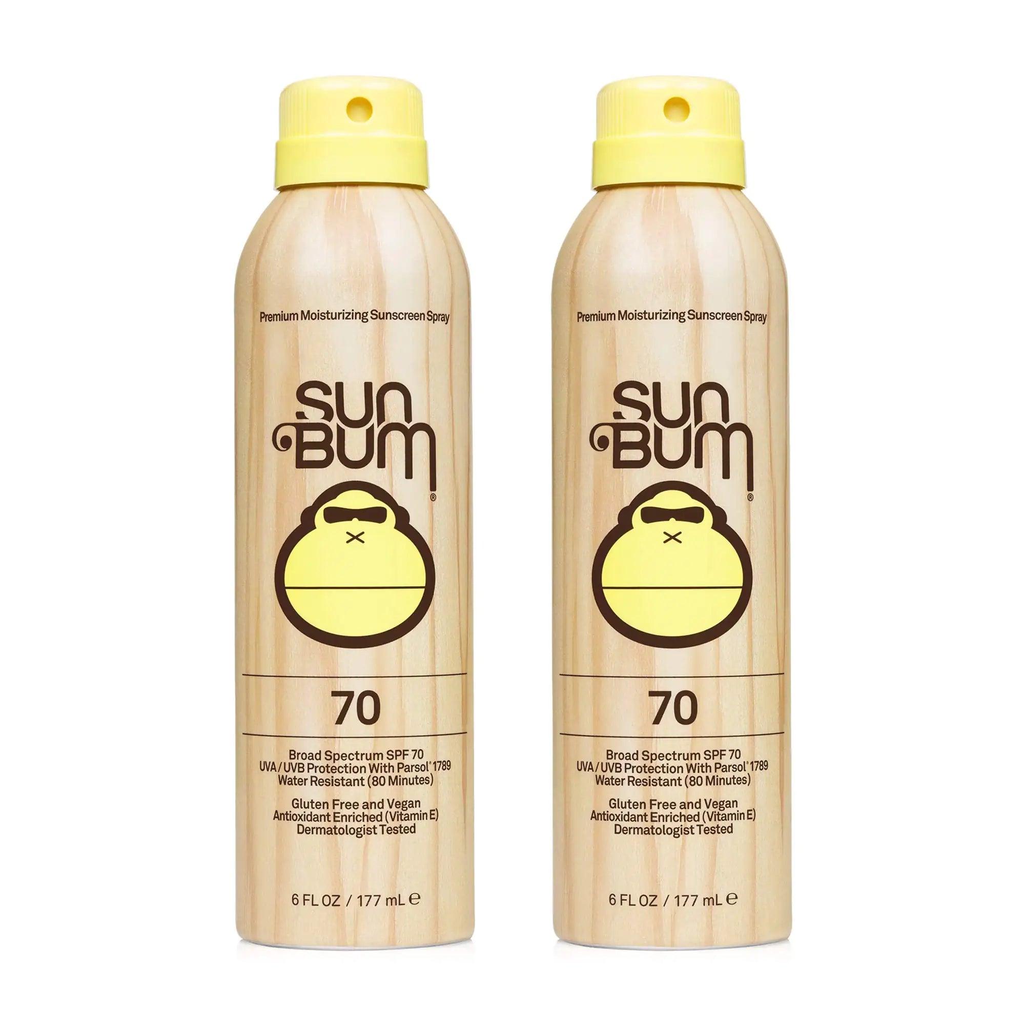 Sun Bum Sun Bum Original Spf 70 Sunscreen Spray Vegan and Reef Friendly (octinoxate & Oxybenzone Free) Broad Spectrum Moisturizing Uva/uvb Sunscreen With Vitamin E 2 Pack 6 Fl Oz (Pack of 2) - Evallys.com # #