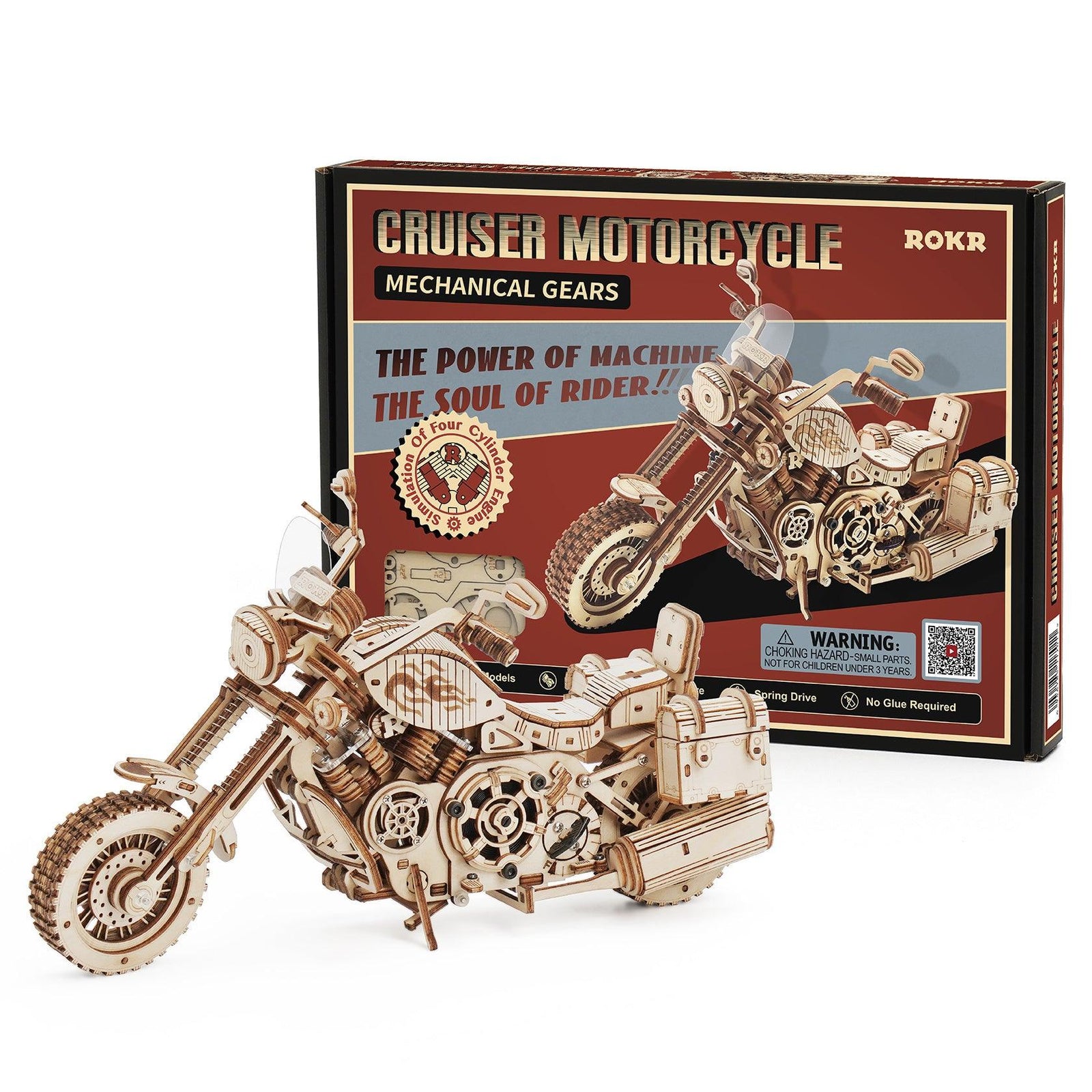 Robotime Rokr Cruiser Motorcycle DIY Wooden Model LK504 - Evallys.com # #