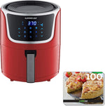 Gowise USA GW22955 7-Quart Electric Air Fryer with Dehydrator & 3 Stackable Racks, Digital Touchscreen with 8 Functions + Recipes, 7.0-Qt, Black/Copper - Evallys.com # #