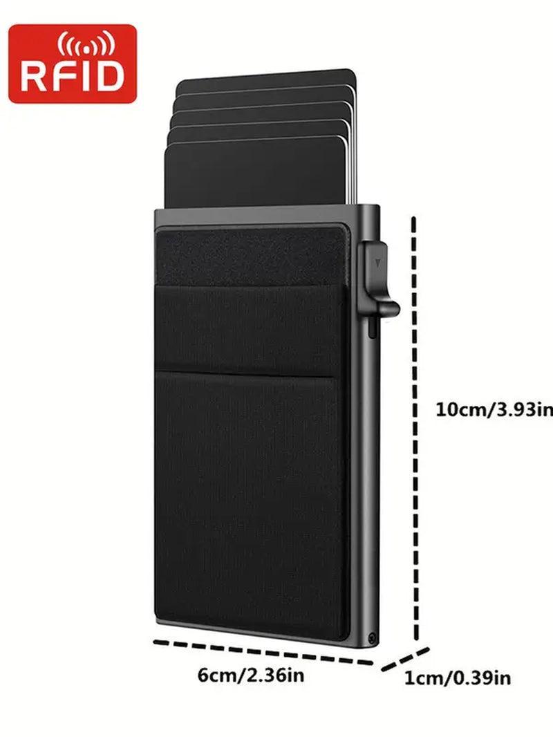 Men'S Plain Color Card Holder, Summer Outfits 2024 Casual Trendy Metal Thin Slim Pop up Aluminium Card Holder, Card Holder for Daily Use - Evallys.com # #