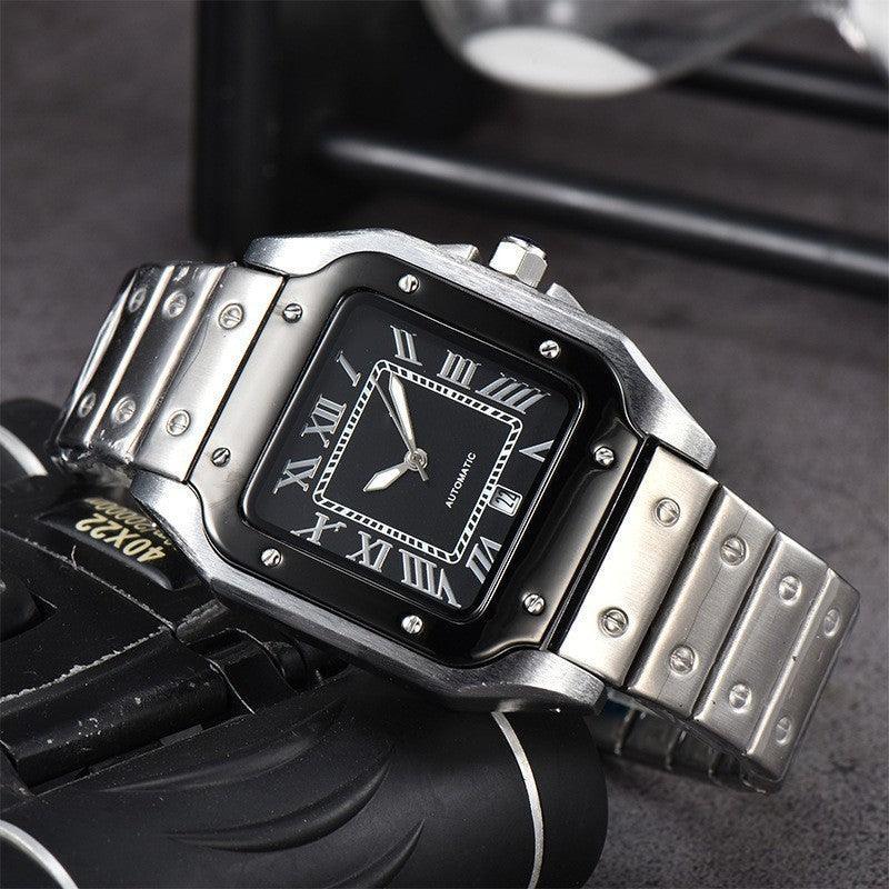 Men's 3-pin Quartz Square All-steel Watch - Evallys.com # #