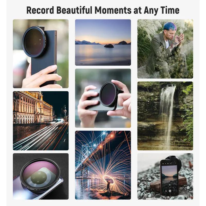 NEEWER Clip on 67Mm ND2-32 Magnetic Phone Lens Filter Kit - Evallys.com # #