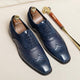 British Men's Low-top Lace-up Pointed Leather Shoes - Evallys.com