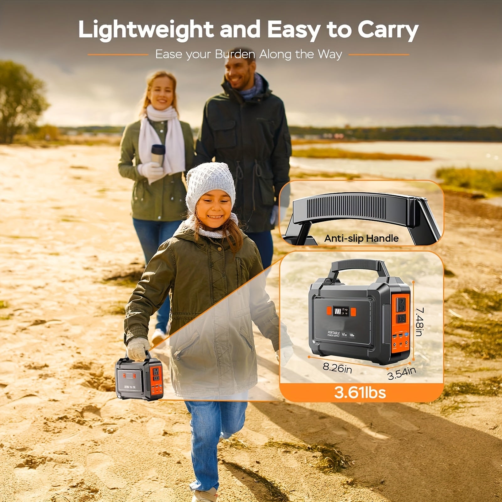 MARBERO 200W/300W Portable Power Station with Solar Panel & AC Outlet