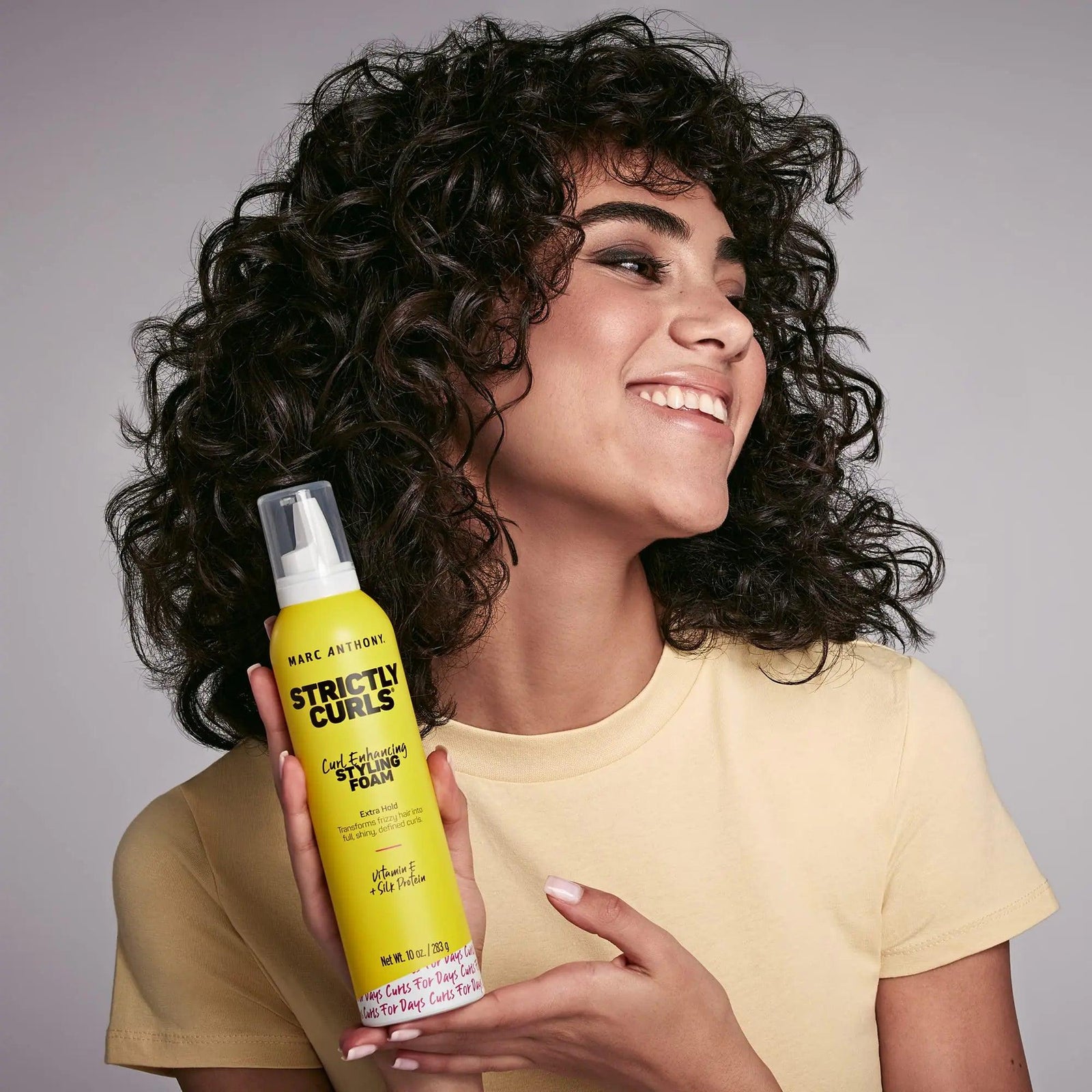 Marc Anthony Strictly Curl Enhancing Styling Foam , Extra Hold - Vitamin E & Silk Proteins Transforms Frizzy Hair to Full , Shiny , Defined Curls - Sulfate-Free Anti-Frizz Mousse Product 10 Ounce (Pack of 1) - Evallys.com # #