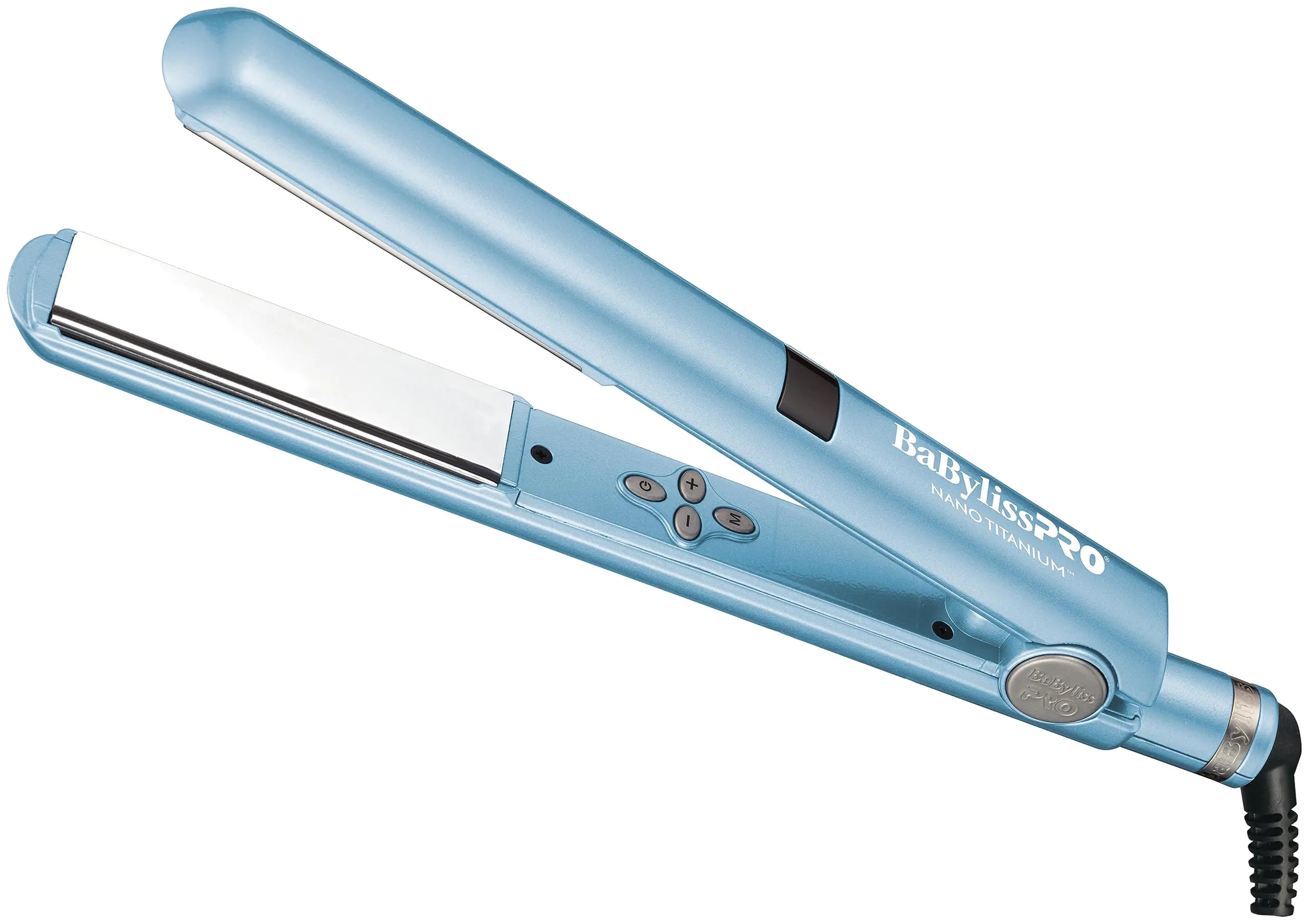 BaBylissPRO Nano Titanium Flat Iron Hair Straightener, 1" Digital Hair Straightener Iron for Professional Salon Results and All Hair Types Blue - Evallys.com # #