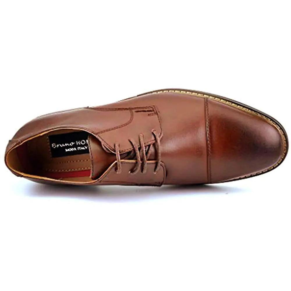 Bruno Moda Italy Men's Prince Classic Modern Formal Oxford Wingtip Lace Up Dress Shoes 10.5 Wide Prince-6-dk.brown - Evallys.com # #