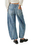 PLNOTME Women's Baggy Boyfriend Jeans Vintage Wide Leg Mid Rise Barrel Denim Ankle Pants 8 Blue - Evallys.com # #