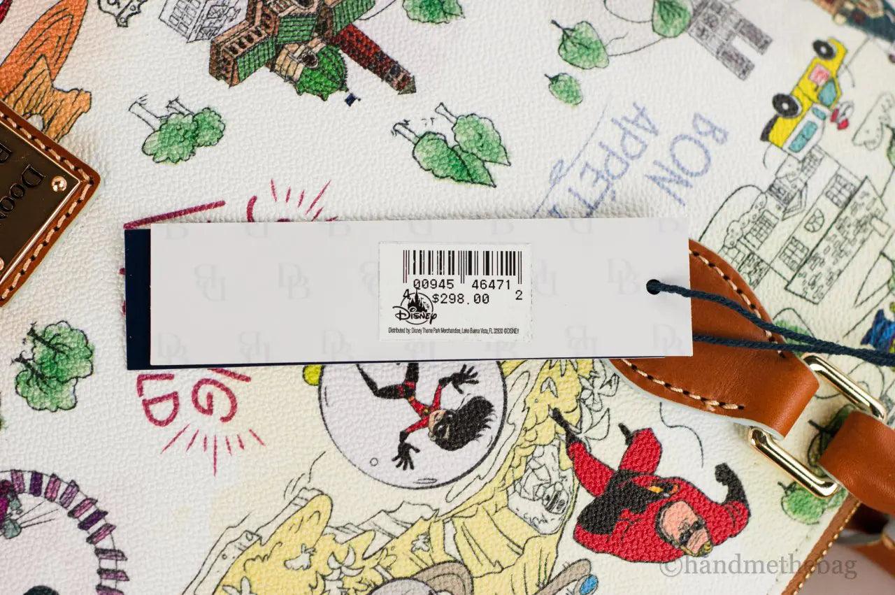 Dooney & Bourke Disney Pixar Maps Medium Satchel Bag - Evallys.com # #