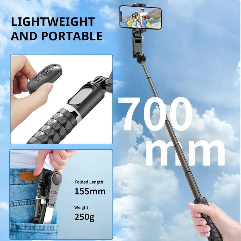 360 Rotation Selfie Stick Tripod for Iphone Smartphone, Phone Tripod Gimbal Stabilizer, Phone Accessories, Selfie Stick Tripod Gimbal for Live Photography, Phone Stabilizer Content Creator Equipment - Evallys.com # #