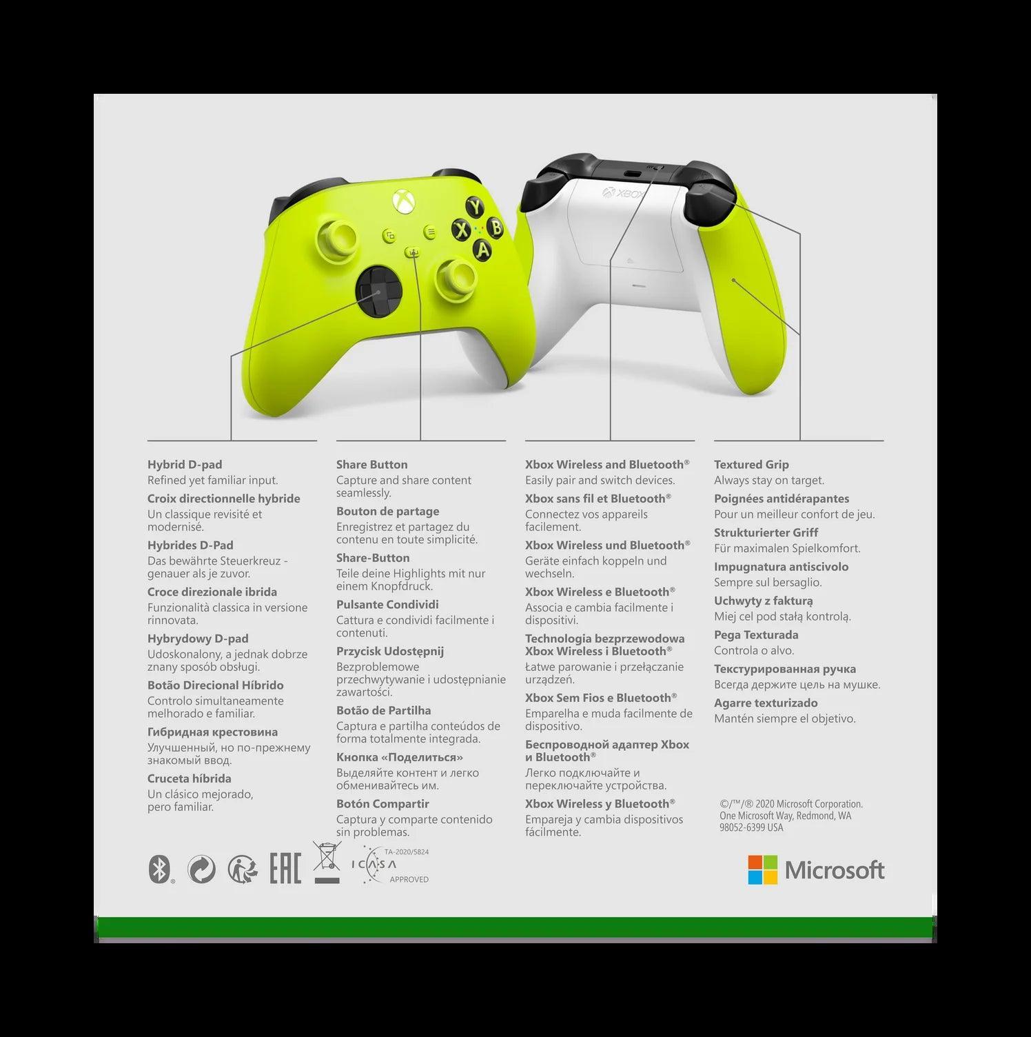 Microsoft Xbox Wireless Controller - Electric Volt - Evallys.com # #