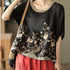 Art Retro Embroidery Top Colored Round Neck Pullover - Evallys.com # #