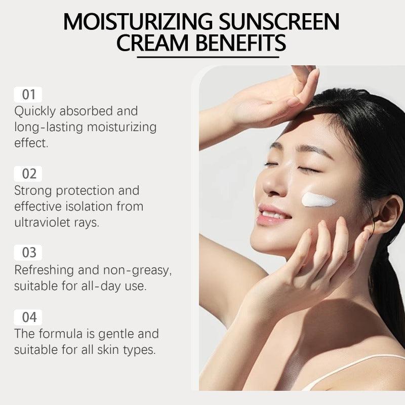 Hoygi Moisturizing Protective Cream Summer Outdoor UV Isolation Protection Refreshing Skin Moisturizing Protective Cream - Evallys.com # #