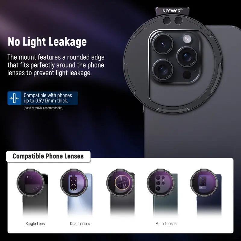 NEEWER Clip on 67Mm ND2-32 Magnetic Phone Lens Filter Kit - Evallys.com # #