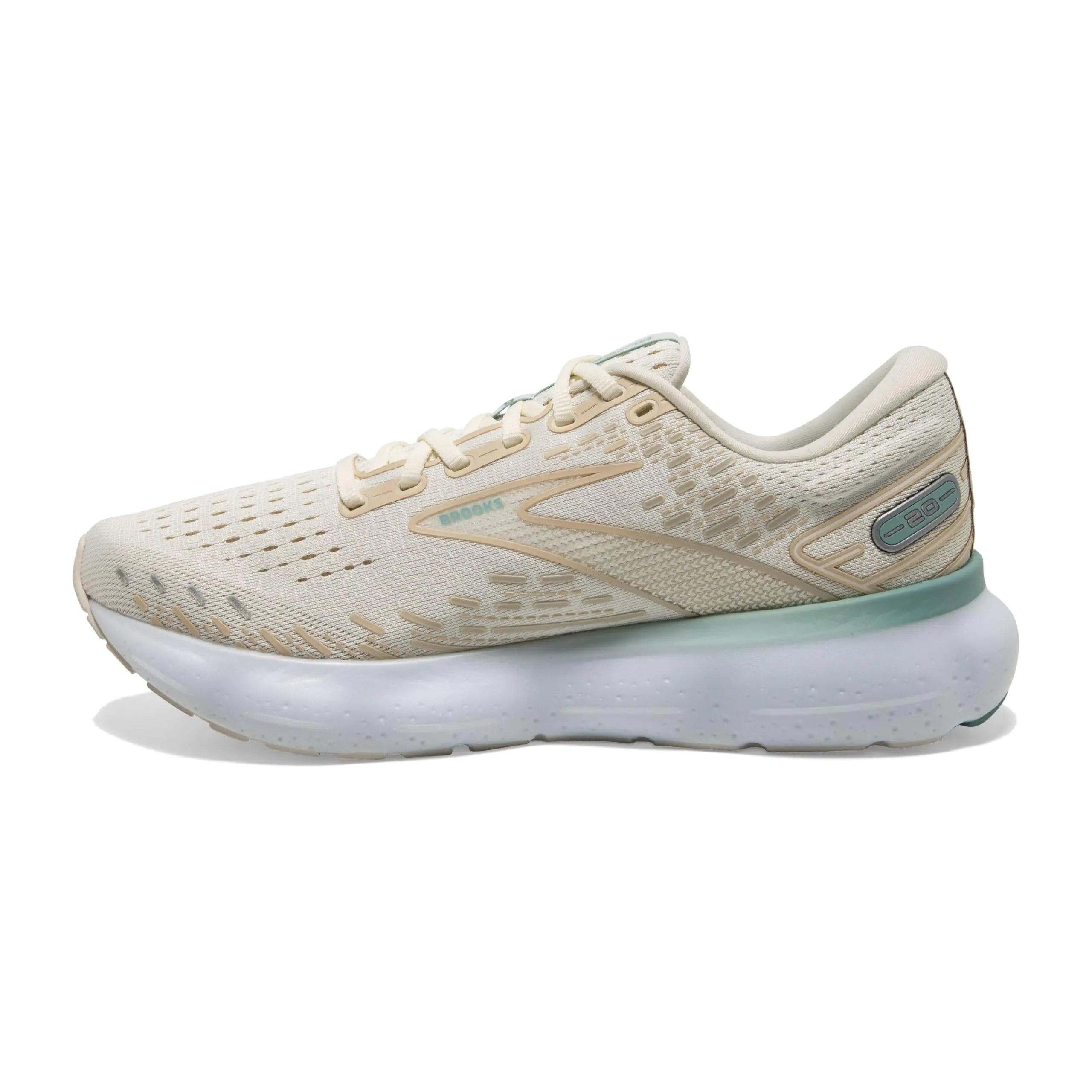 Brooks Men's Glycerin 20 Neutral Running Shoe 11.5 Coconut Milk/Aquifer - Evallys.com # #