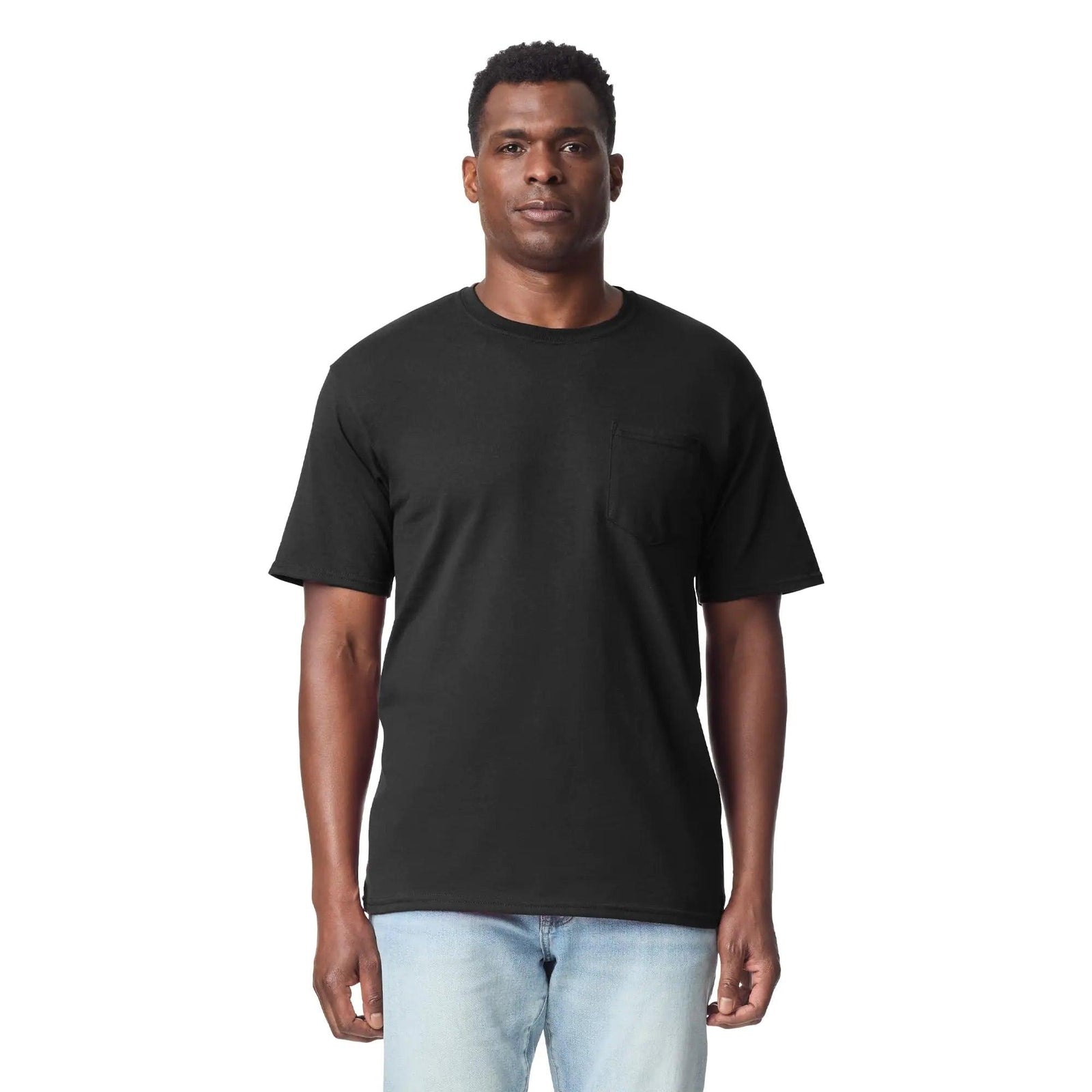 Gildan Adult DryBlend Workwear T-Shirts with Pocket, 2-Pack 3X-Large Black - Evallys.com # #