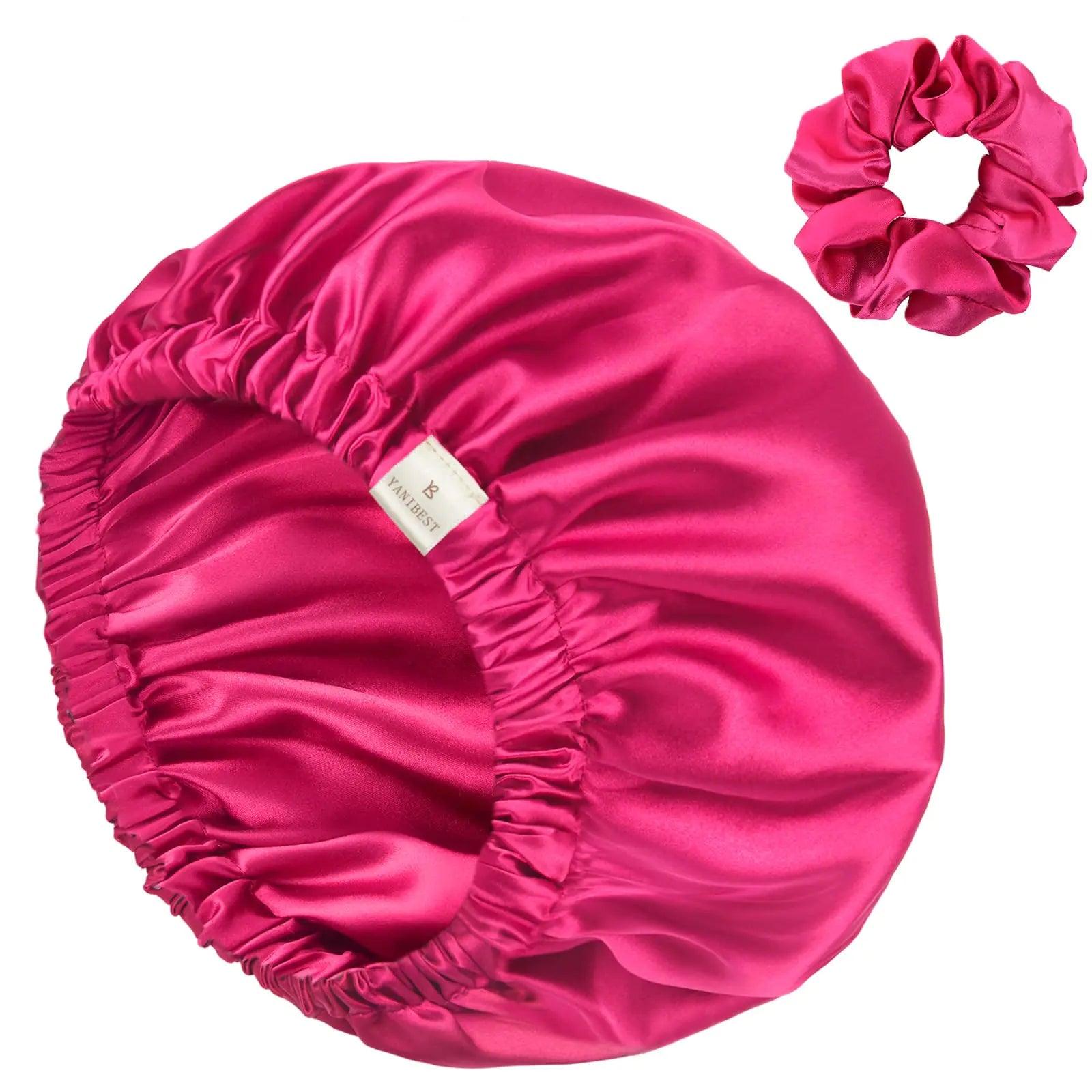 YANIBEST Satin Bonnet Silk Bonnet Adjustable Hair Bonnet for Sleeping Hair Bonnets for Women Curly Natural Hair One Size Brown - Evallys.com # #