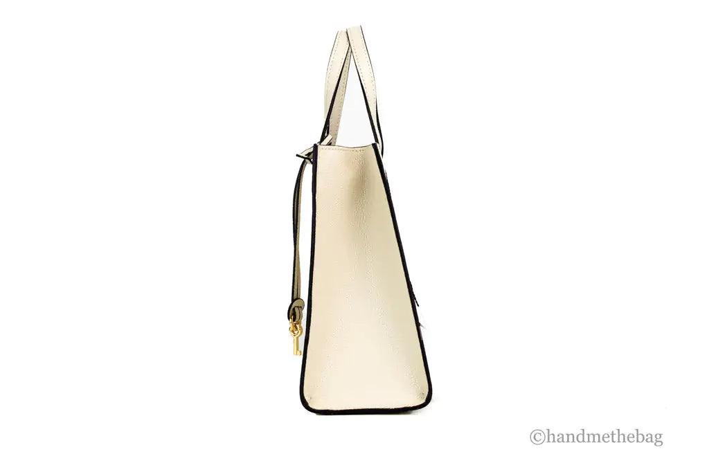 Marc Jacobs X Peanuts Small Ivory Leather Woodstock Tote - Evallys.com # #