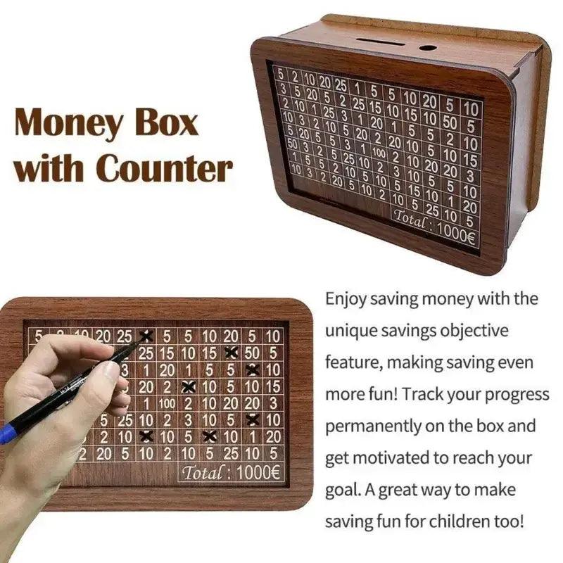 Wooden Money Box - Evallys.com # #