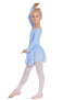 Arshiner Kids Girls Classic Long Sleeve Leotard Dance Ballet Dress Z_blue 4-5T - Evallys.com # #