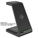 3 In 1 Fast Charging Station Wireless Charger Stand Wireless Quick Charge Dock For Phone Holder - Evallys.com