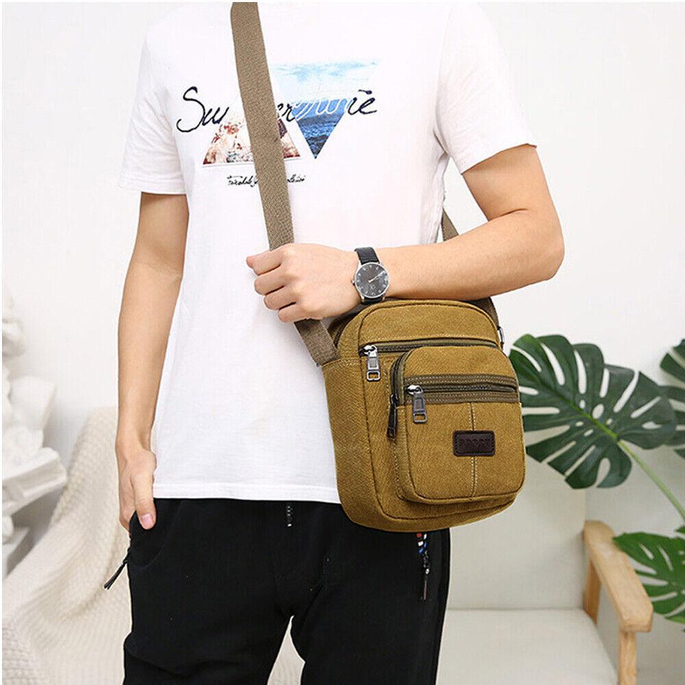 Crossbody Bag Canvas Bags Casual Shoulder Satchel Handbag Pouch Messenger Unisex - Evallys.com # #