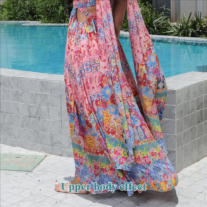 Women's Floral Style Large Hem Dress - Evallys.com # #