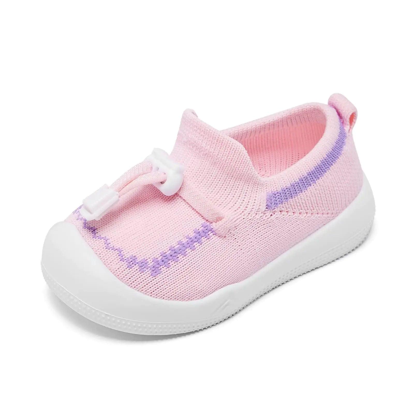 Eashi Baby Boy Girl Non-Skid Indoor Infant Walking Shoes Breathable Warm Elastic Sock Shoes with Memory Sole Protect Toes Outdoor Sneakers 9-12 Months Infant Pink - Evallys.com # #