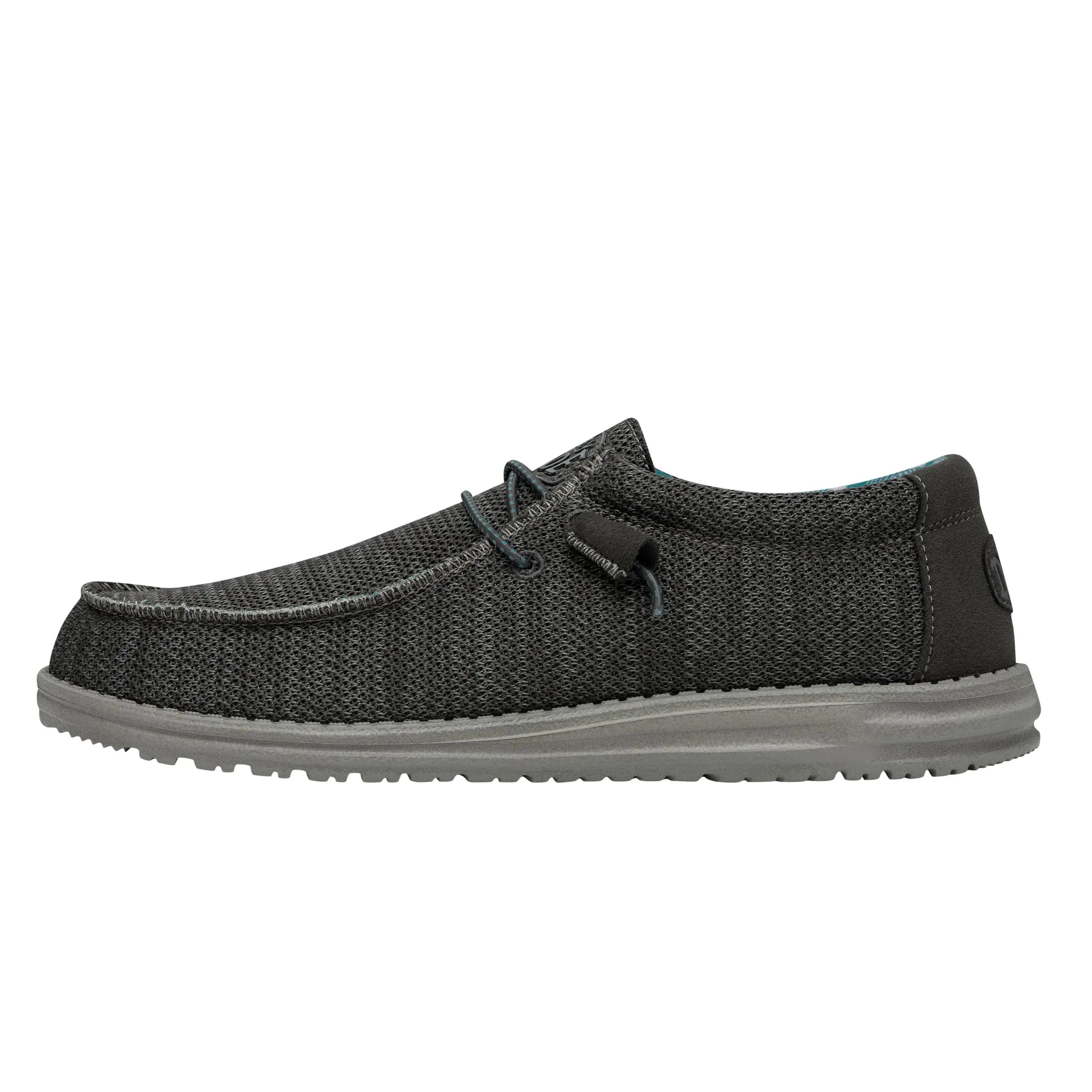 Hey Dude Men's Wally Sox | Men’s Shoes | Men's Lace Up Loafers | Comfortable & Light-Weight 8 Charcoal 2 - Evallys.com # #