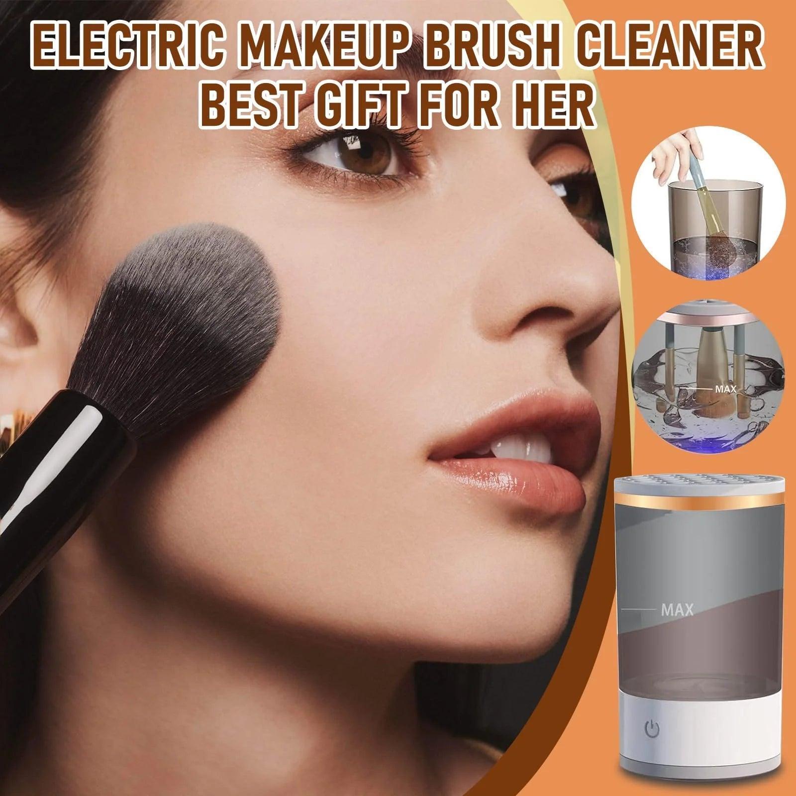 Brushly Pro Cosmetic Brush Cleaner, Brushy Makeup Brush Cleaner, Upgraded Electric Makeup Brush Cleaner, Automatic Spinning Makeup Brush Cleaner for for All Size - Evallys.com # #