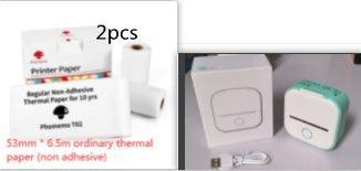 Portable Mini Thermal Label Printer Home Photo Printer Student Wrong Question Printer Bluetooth Mini Label Printer Price Tag - Evallys.com # #