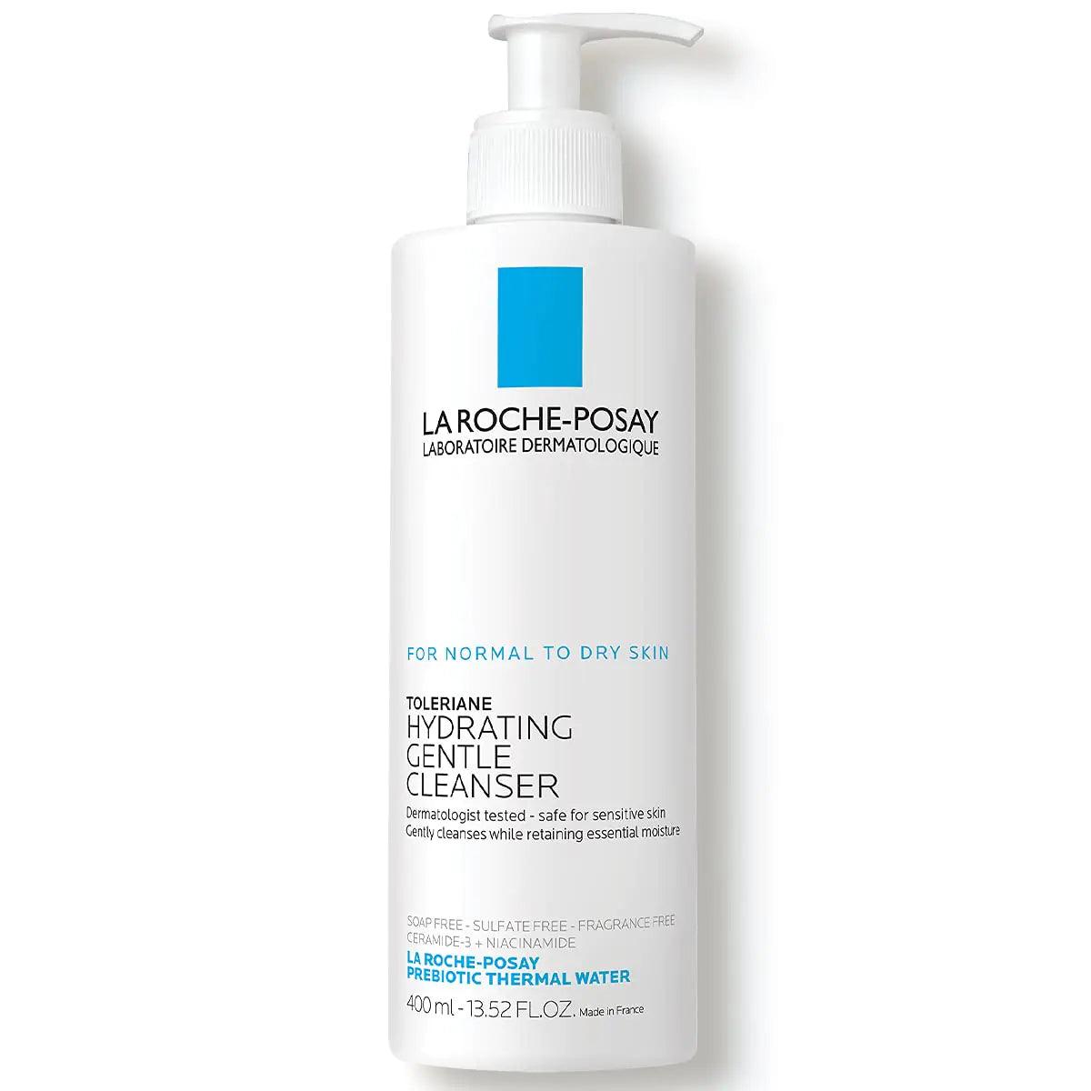 La Roche-Posay Toleriane Hydrating Gentle Face Cleanser | Hydrating Facial Cleanser With Niacinamide + Ceramides | Daily Face Wash For Dry Skin To Normal Skin | Sensitive Skin Tested | Fragrance Free 13.52 Fl Oz (Pack of 1) - Evallys.com # #