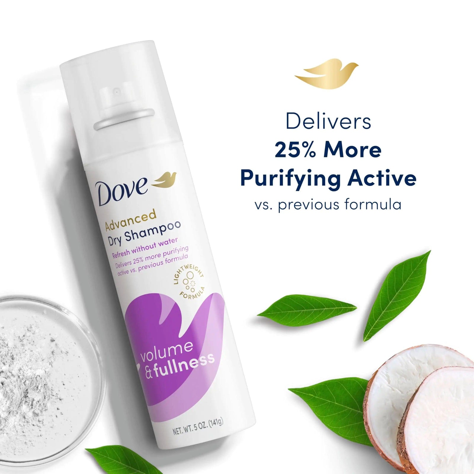 Dove Dry Shampoo Volume & Fullness 2 Count for Oily Hair for Refreshed Hair 5 oz 5 Ounce (Pack of 2) light clean scent - Evallys.com # #