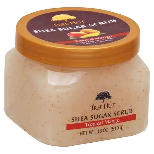 Tree Hut Shea Sugar Scrub Tropical Mango, 18oz, Ultra Hydrating and Exfoliating Scrub for Nourishing Essential Body Care Mango Puree - Evallys.com # #