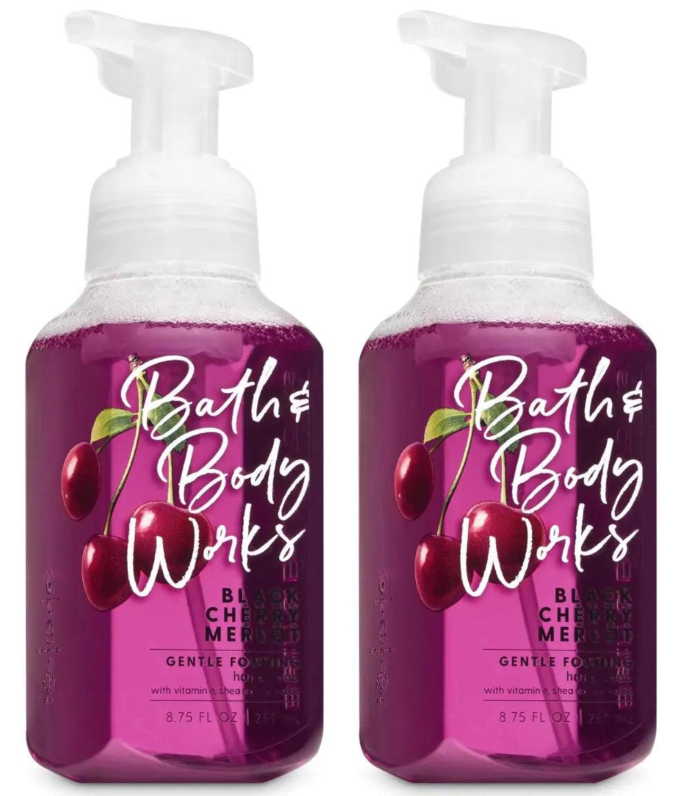 Bath and Body Works Gentle Foaming Hand Soap, Black Cherry Merlot 8.75 Ounce (2-Pack) Aloe Vera 8.75 Fl Oz (Pack of 2) - Evallys.com # #